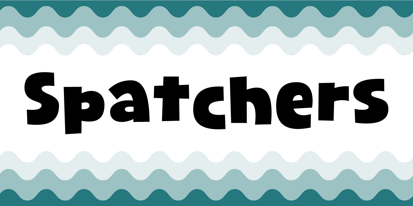 Beispiel einer Spatchers Regular-Schriftart